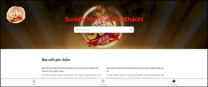 Dịch vụ Sunwin luôn sẵn lòng phục vụ hội viên 24/7