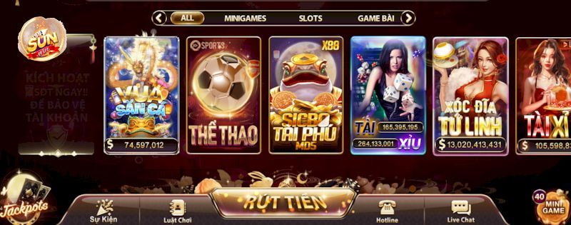 Kho game độc quyền do Sunwin cung cấp
