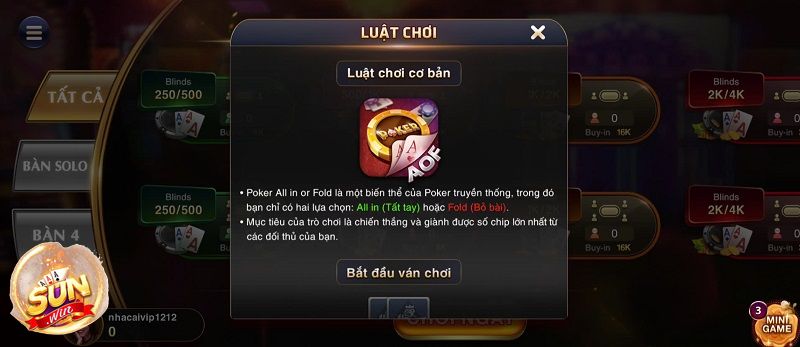 Luật chơi cơ bản game Xì Tố