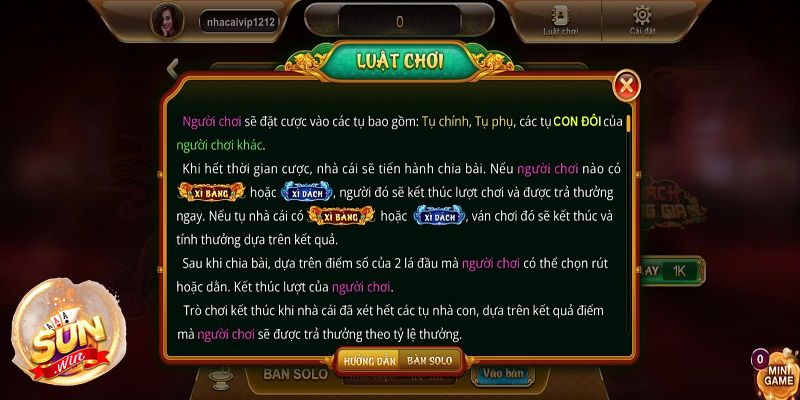 Luật chơi cơ bản của game Xì Dách phiên bản Hoàng Gia